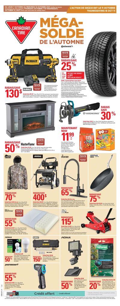 Canadian Tire (QC) Flyer October 7 to 13