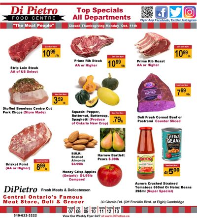 Di Pietro Food Centre Flyer October 7 to 13 