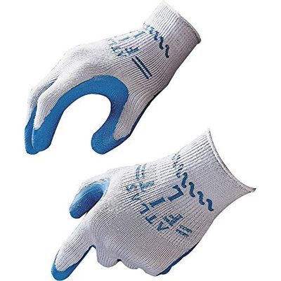 Showa Atlas 300 Natural Rubber Palm Coated Work Glove, Blue, Medium (Pack of 12 Pairs) $30.7 (Reg $45.37)