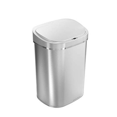 Ninestars DZT-80-35 Automatic Touchless Infrared Motion Sensor Trash Can, 21 Gal 80L, Heavy Duty Stainless Steel Base (Oval, Brush Trashcan, Silver Lid $105.32 (Reg $157.54)