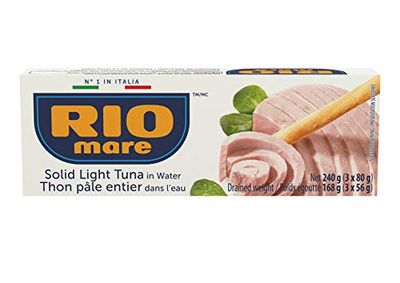 Rio Mare - Solid Light Tuna in Water, Canned Tuna, High in Protein, 80g 3 Count $4.99 (Reg $5.99)