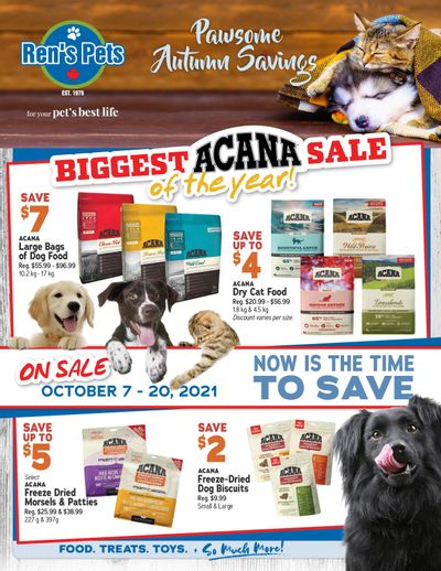 Ren's Pet Depot Pawsome Autumn Savings Flyer October 7 to 20