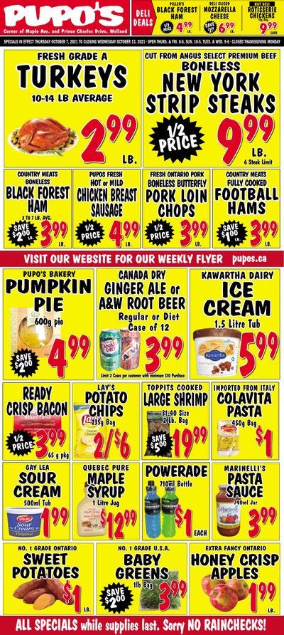 Pupo's Food Market Flyer October 7 to 13