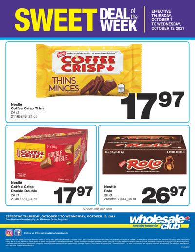 Wholesale Club Sweet Deal of the Week Flyer October 7 to 13