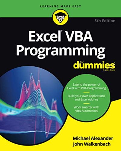 Excel VBA Programming For Dummies $20.78 (Reg $41.99)
