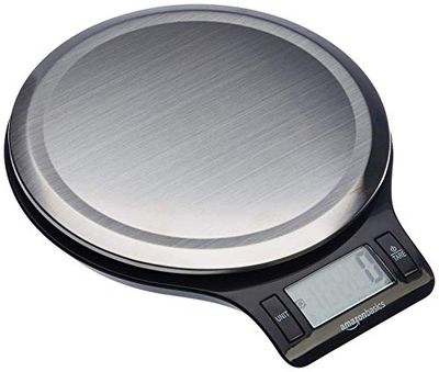 AmazonBasics Stainless Steel Digital Kitchen Scale with LCD Display, Batteries Included $12.5 (Reg $17.99)