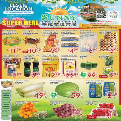 Sunny Supermarket (Leslie) Flyer October 8 to 14