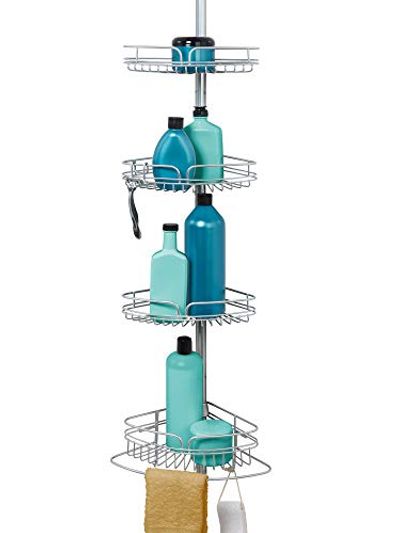 Zenna Home 2161PC Shower Tension Pole Caddy, Satin Chrome $28.55 (Reg $54.79)