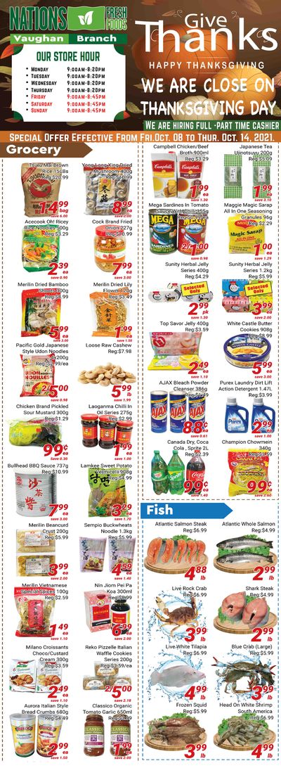 Nations Fresh Foods (Vaughan) Flyer October 8 to 14