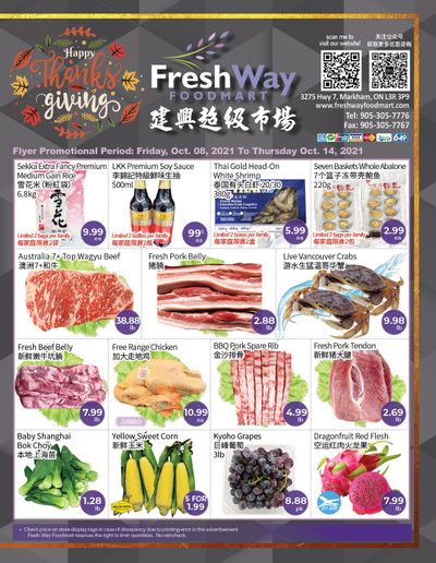 FreshWay Foodmart Flyer October 8 to 14