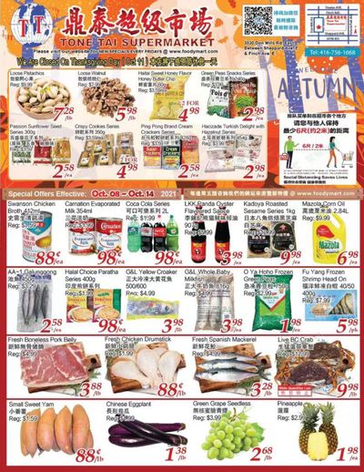 Tone Tai Supermarket Flyer October 8 to 14