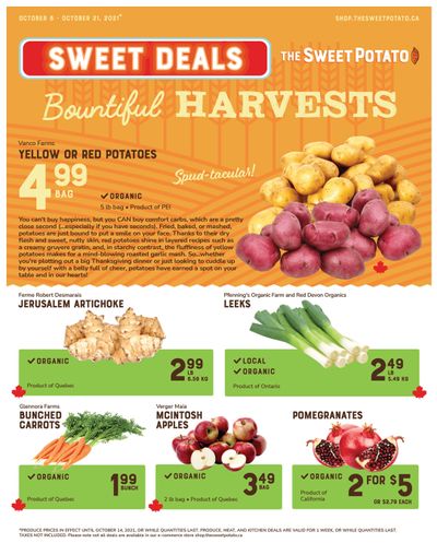 The Sweet Potato Flyer October 8 to 14