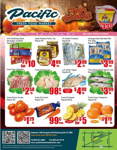 Pacific Fresh Food Market (Pickering) Flyer October 8 to 14