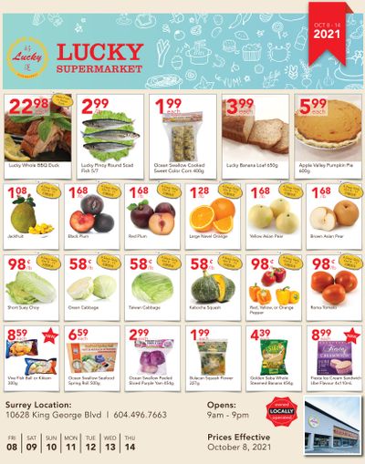 Lucky Supermarket (Surrey) Flyer October 8 to 14