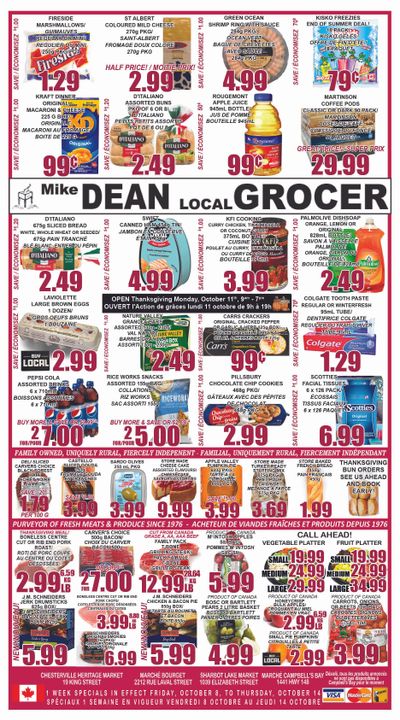 Mike Dean Local Grocer Flyer October 8 to 14