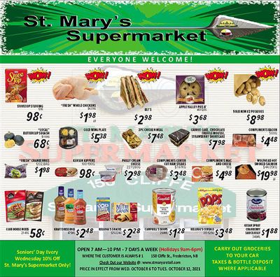 St. Mary's Supermarket Flyer October 6 to 12