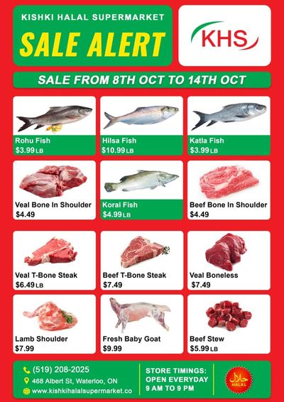 Kishki Halal Supermarket Flyer October 8 to 14