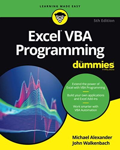 Excel VBA Programming For Dummies $20.78 (Reg $41.99) Excel VBA Programming For Dummies $20.78 (Reg $41.99)