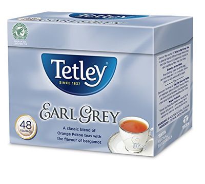 Tetley Earl Grey Tea Specialty Flavoured Black Tea, 48 Count $4.99 (Reg $6.99)