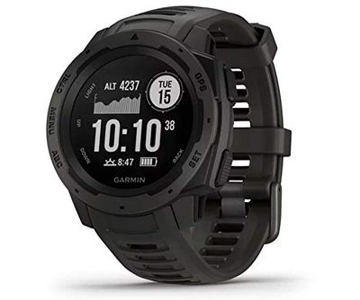 Garmin Instinct, Rugged Outdoor Watch with GPS, Features GLONASS and Galileo, Heart Rate Monitoring and 3-axis Compass, Graphite $199.99 (Reg $299.99)