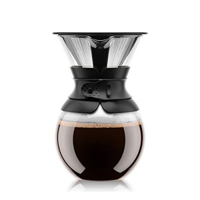 Bodum 11571-01 Pour Over Coffee Maker with Permanent Filter, 34-Ounce, Black $19.99 (Reg $39.00)