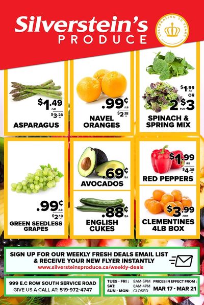 Silverstein's Produce Flyer March 17 to 21