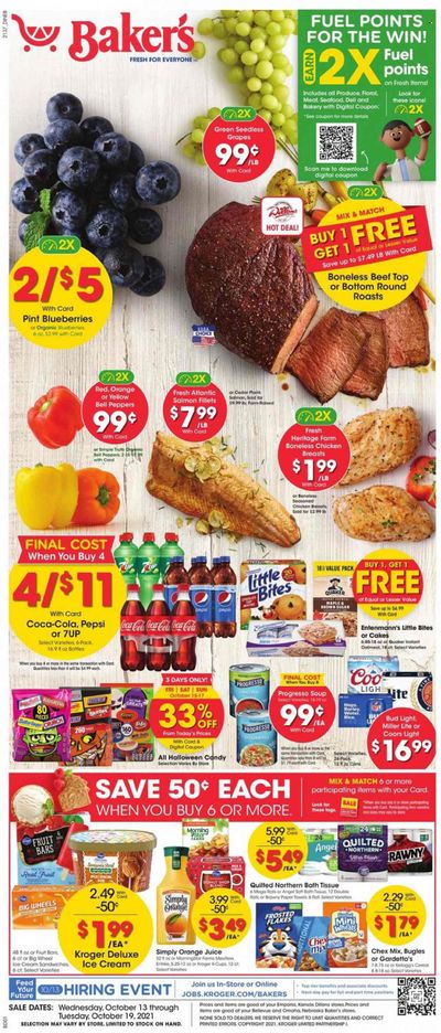Baker's (NE) Weekly Ad Flyer October 12 to October 19