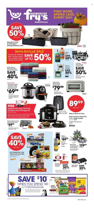 Fry’s (AZ) Weekly Ad Flyer October 12 to October 19