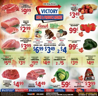 Victory Meat Market Flyer October 12 to 16