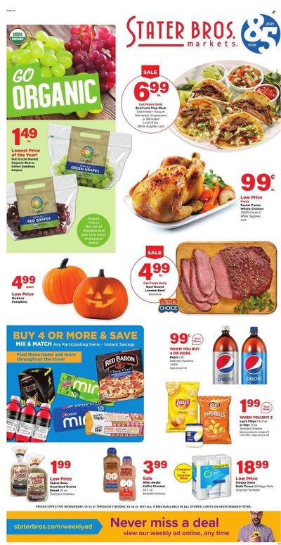 Stater Bros. (CA) Weekly Ad Flyer October 12 to October 19