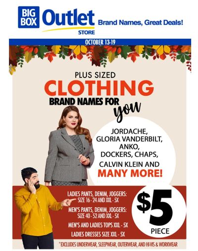 Big Box Outlet Store Flyer October 13 to 19