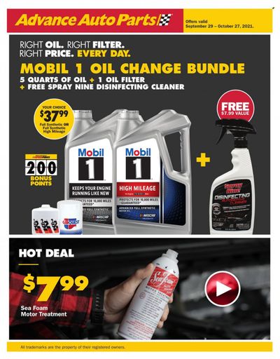 Advance Auto Parts Weekly Ad Flyer October 13 to October 20