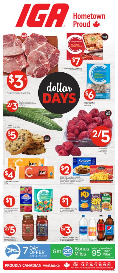 IGA (West) Flyer October 14 to 20