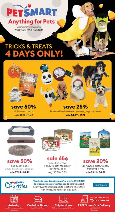 PetSmart Tricks & Treats Flyer October 14 to 17