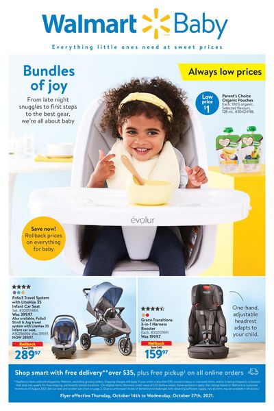 Walmart Baby Flyer October 14 to 27