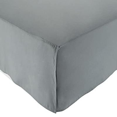 AmazonBasics Pleated Bed Skirt - Twin, Dark Grey $8.57 (Reg $14.93)