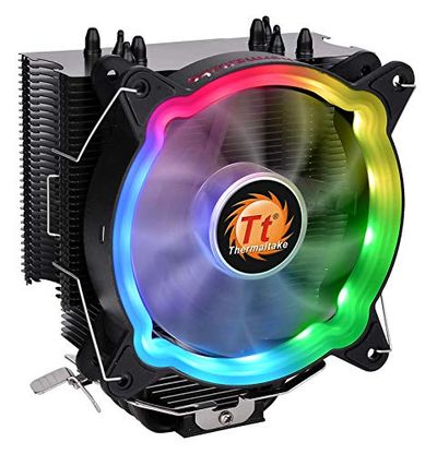 Thermaltake UX200 5V Motherboard ARGB Sync 16.8 Million Colors 15 Addressable LED Intel/AMD (LGA 1200) Universal Socket Hydraulic Bearing 130W CPU Cooler CL-P065-AL12SW-A $37.99 (Reg $52.98)