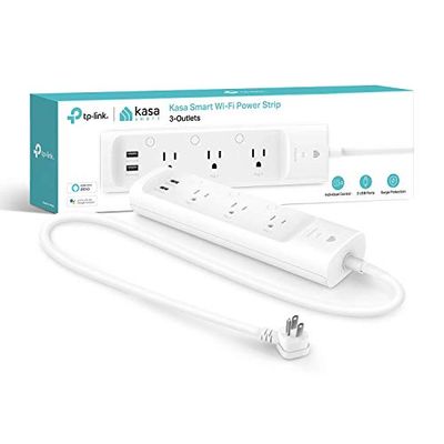 Kasa Smart Plug Power Strip by TP-Link (KP303) - Surge Protector with 3 Smart Outlets and 2 USB Ports, Works with Alexa Echo and Google Home, 2.4GHz WiFi Required, No Hub Required $29.99 (Reg $39.99)