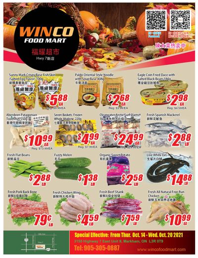WinCo Food Mart (HWY 7) Flyer October 14 to 20