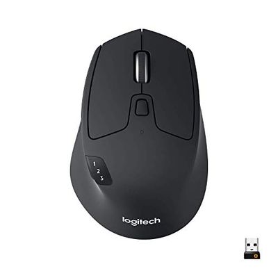 Logitech M720 Wireless Triathlon Mouse with Bluetooth for PC with Hyper-Fast Scrolling and USB Unifying Receiver for Computer and Laptop - Black $39.98 (Reg $61.16)