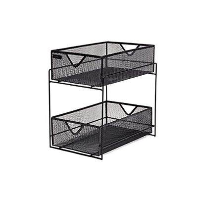 Mind Reader 2 Tier Metal Mesh Storage Baskets Organizer, Home, Office, Kitchen, Bathroom, Black $30.97 (Reg $44.91)