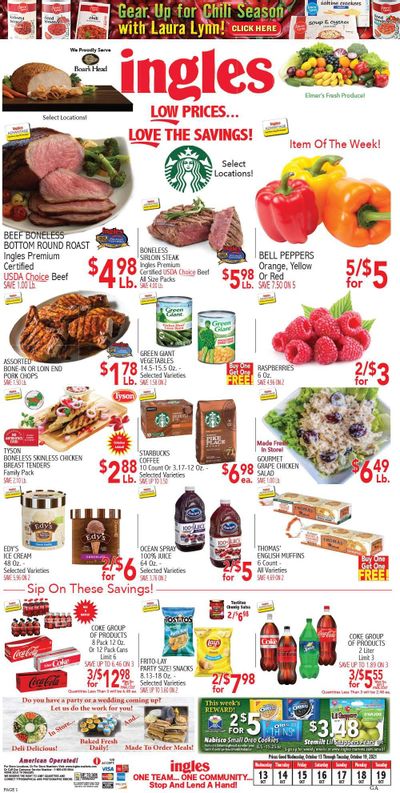 Ingles (GA, NC, SC, TN) Weekly Ad Flyer October 14 to October 21