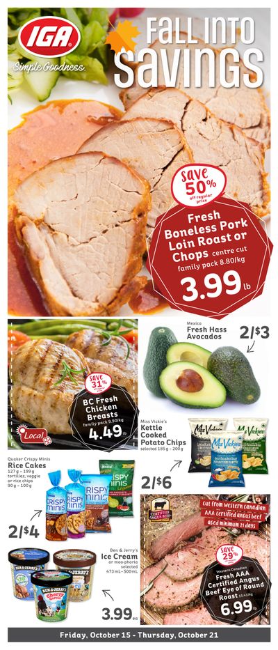 IGA Stores of BC Flyer October 15 to 21