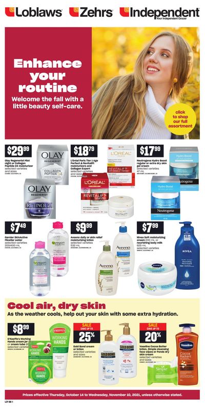 Loblaws (ON) Beauty Flyer October 14 to November 10
