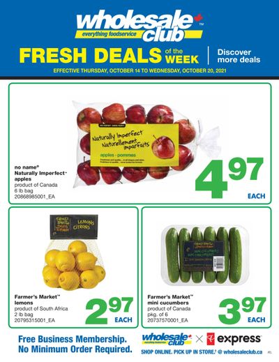 Wholesale Club (Atlantic) Fresh Deals of the Week Flyer October 14 to 20