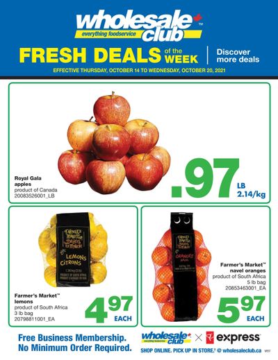 Wholesale Club (West) Fresh Deals of the Week Flyer October 14 to 20
