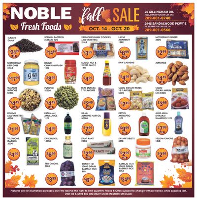 Noble Fresh Foods Flyer October 14 to 20