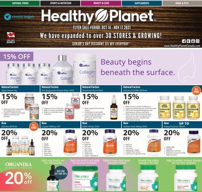 Healthy Planet Flyer October 14 to November 17