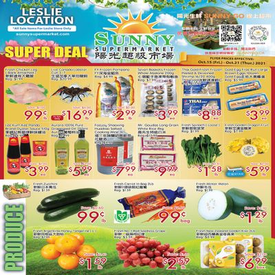 Sunny Supermarket (Leslie) Flyer October 15 to 21