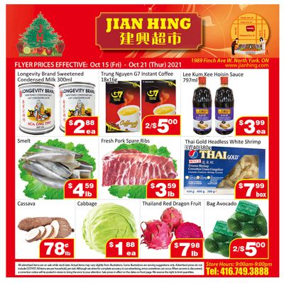 Jian Hing Supermarket (North York) Flyer October 15 to 21